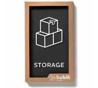 Kubik Letters Storage Sign, ADA Compliant Modern Design Door Sign with Grade 2 Braille for Storage Private Area with 3M Double Sided Tape