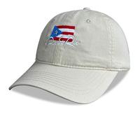 KUBILA Puerto Rico Hats for Men and Women,Embroidered Dad Hat Adjustable Baseball Cap, Puerto Rico Soft Cotton Beige, One size