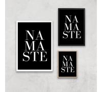 Kubistika Namaste Giclee Art Print - A2 - White Frame