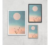 Kubistika Waking Up Warm Giclee Art Print - A4 - Wooden Frame