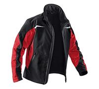 Kubler 12417322-9955-4XL Softshell Jacket, Black and Medium Red, 4X- Large