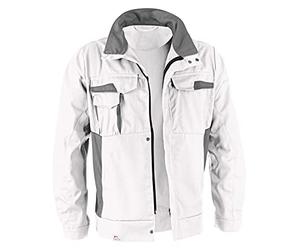 Kubler 1L455365-1095-XL "Vita Mix" Jacket, White/Medium Grey, X-Large