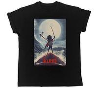Kubo and The Two Strings Movie Poster Men's T-Shirt Graphic Printed Black Tee L