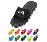 Kubota Flip Flops with Fastening for Men & Women | Adjustable strong belt, comfortable EVA sole, high instep, 170 g lightweight, durable, beach, sauna, home, gym