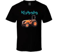 Kubota Tractor Farm Logo Machine tee Shirt Tshirt Men's Black