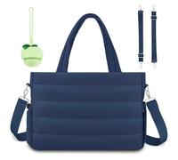 KUBYA Diaper Bag Tote, Baby Diaper Tote Bags Crossbody Hospital Bag Travel Large Mommy Bag, with Silicone Pacifier Case, Blue, L, Fashion