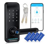 Kucacci Smart Door Lock with Handle - Keypad Entry - WiFi & App Control - Easy Retrofit Knob Deadbolt Lever
