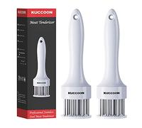 KUCCOON Meat Tenderizer Tool (Pack of 2) Stainless Steel Needle Ultra Sharp 24 Blade Tenderizer Tool for Tenderizing Beef Chicken Steak Veal Pork