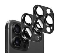 Kucheed 2PCS Camera Lens Protector for iPhone 16 Pro/iPhone 16 Pro Max, One-Piece Metal Aluminum with 3D Texture Designed Decoration, Anti-Scratch Full Protection Back Camera Cover