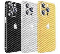 Kucheed 3PCS Sparkling Skin Protector for iPhone, Bling Glitter Fiber Grain Full Cover Edges Sticker, Precise-Fit Back Protector/Luxury Wraps/Bling Phone Decorations for iPhone 12 Pro Max