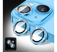 Kucheed Bling Camera Lens Protector Compatible for iPhone 17 Air, Glitter Tempered Glass Camera Cover Film Stickers, Sparkling Automatic Alignment Individual Metal Rings Phone Accessories