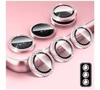 Kucheed Diamond Camera Lens Protector for Samsung Galaxy S22 Ultra, 9H Tempered Glass Back Camera Cover Screen Protector, Bling Anti-Scratch Individual Aluminum Metal Protective Ring