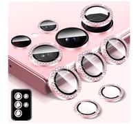 Kucheed Diamond Camera Lens Protector for Samsung Galaxy S23 Ultra, 9H Tempered Glass Back Camera Cover Screen Protector, Bling Anti-Scratch Individual Aluminum Metal Protective Ring