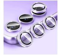 Kucheed Diamond Camera Lens Protector for Samsung Galaxy S25, 9H Tempered Glass Back Camera Cover Screen Protector, Bling Anti-Scratch Individual Aluminum Metal Protective Ring