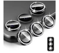 Kucheed Diamond Camera Lens Protector for Samsung Galaxy Z Flip 7, 9H Tempered Glass Back Camera Cover Screen Protector, Bling Anti-Scratch Individual Aluminum Metal Protective Ring