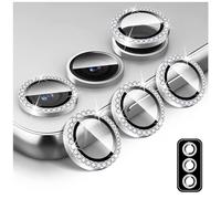 Kucheed Diamond Camera Lens Protector for Samsung Galaxy Z Flip 7, 9H Tempered Glass Back Camera Cover Screen Protector, Bling Anti-Scratch Individual Aluminum Metal Protective Ring
