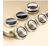 Kucheed Diamond Camera Lens Protector for Samsung Galaxy Z Flip 7, 9H Tempered Glass Back Camera Cover Screen Protector, Bling Anti-Scratch Individual Aluminum Metal Protective Ring