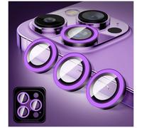 Kucheed Luminous Camera Lens Protector Compatible for iPhone 15 Pro/15 Pro Max, Bling Noctilucent Tempered Glass Camera Cover Film Stickers, Glow in the Dark Automatic Alignment Alloy Rings