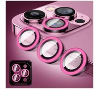 Kucheed Luminous Camera Lens Protector Compatible for iPhone 16 Pro/16 Pro Max, Bling Noctilucent Tempered Glass Camera Cover Film Stickers, Glow in the Dark Automatic Alignment Alloy Rings