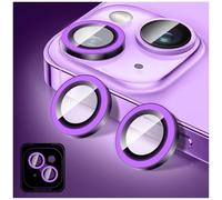 Kucheed Luminous Camera Lens Protector Compatible for iPhone 17 Air, Bling Noctilucent Tempered Glass Camera Cover Film Stickers, Glow in the Dark Automatic Alignment Alloy Rings