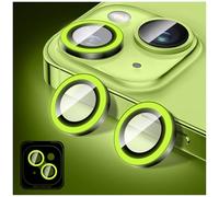 Kucheed Luminous Camera Lens Protector Compatible for iPhone 17, Bling Noctilucent 9H Tempered Glass Camera Cover Film Stickers, Glow in the Dark Automatic Alignment Alloy Rings