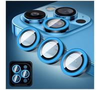 Kucheed Luminous Camera Lens Protector Compatible for iPhone 17 Pro/17 Pro Max, Bling Noctilucent Tempered Glass Camera Cover Film Stickers, Glow in the Dark Automatic Alignment Alloy Rings