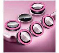 Kucheed Luminous Camera Lens Protector for Samsung Galaxy A15, Colorful Noctilucent Tempered Glass Camera Cover Screen Protector, Glow in the Dark Anti Scratch Aluminum Alloy Rings