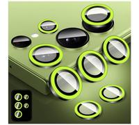 Kucheed Luminous Camera Lens Protector for Samsung Galaxy S23 Ultra, Colorful Noctilucent Tempered Glass Camera Cover Screen Protector, Glow in the Dark Anti Scratch Aluminum Alloy Rings