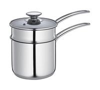Kuchenprofi Bain Marie/Double Boiler Sandwich Base with Glass Lid, Silver, 15 cm