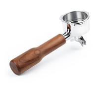KUCHZUBE 51mm Portafilter with 2 Spouts Compatible For CASABREWS CM5418, 3700 Series, Gevi, Mr. Coffee Espresso and Cappuccino Machine, 3 Ears Thickness 4mm, Rosewood Handle