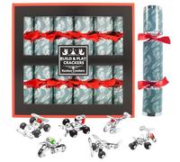 Kuckoo Crackers - 6 x 13-inch Build & Play Metal Construction Christmas Crackers