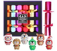 Kuckoo Crackers: 6 x 13-inch Squashy Penguin Puffer Christmas Crackers