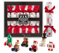 Kuckoo Crackers - Build and Play Christmas Building Block Christmas Crackers - Fun Holiday Activity for Kids & Families | DIY Festive Brick Models Including Santa Claus & Christmas Tree | Pack of 6
