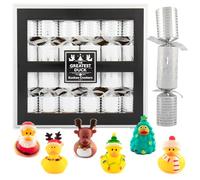 Kuckoo Crackers - The Greatest Duck Game Christmas Crackers (2nd Edition) - Fun Family Party Game with Festive Duck Toys | Hilarious Guessing Game for Kids & Adults | Pack of 6