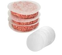 KUCOON 100pcs 4/4.5Inch Hamburger Patty Paper Parchment Paper Wax Paper Sheet for Storing Freezing Pressed Patties Cake Baking Cookie