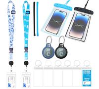 Kucucyle 14 PCS Cruise Ship Essentials kit Including 2 for Princess Medallion Holder Accessories, 2 lanyards for Cruise, 2 Waterproof Cell Phone Bags, 6 Luggage Tags, 2 Beach Chair Towel Straps