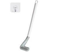 Kucucyle Golf Toilet Brush, Toilet Cleaning Brush, Flexible Bendable Silicone Long Handled Toilet Brush, 360° Deep Toilet Bowl Cleaning Brush,Quick Drying Toilet Brush for Bathroom with a Hook (White)