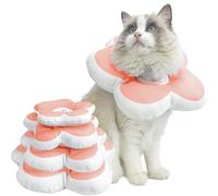 KUDES Cat Cone Collar,Cute Flower Waterproof Elizabethan e Collar for Cat and Small Dog Anti-Bite Lick Wound Healing Protective Neck Cone After Surgery Recovery Collar for Small Pet,All-Season Style