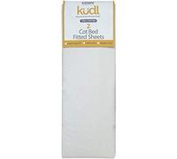 kudl Kidsaw 2 Pack Cot Bed Fitted Sheets 100% Cotton 3 Colours Available 140x70 (White)