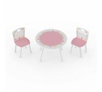 KIDSAW Country Cottage Kids Table Set With 2 Chairs