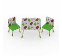 Kudlhome Gruffalo Table & Chair Set, Pattern - Pattern/Green/Grey