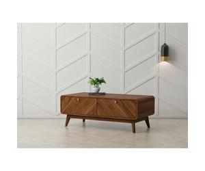 Kudlhome LV44 Coffee Table, Columbian Walnut - One Size - One Size