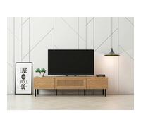 Kudl TV Cabinet 1.4M - Mid Oak, Brown
