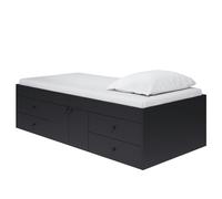 Kudl Captain's Single 3Ft Cabin Bed Black, Black