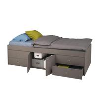 Kudlhome Single Multi 4 Drawer Cabin Bed, Grey - Single