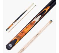 KUDOS Bullet 57 Inch 2 Piece Centre Joint Ash Snooker Pool Cue with 9.5mm Tip (Brown)