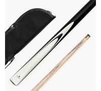 KUDOS Classic Range 57 Inch Heavy Weight 2 Piece Centre Joint Traditional Ash Snooker Pool Cue with 10mm Tip 20oz (Arctic Pulse Cue + Soft Case)