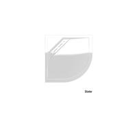 Kudos Connect2 Slip-Resistant Curved Offset Quadrant Shower Tray with Waste 1000mm x 810mm Left Handed Slate Grey Handing: Left Handed