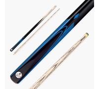 KUDOS DIAMOND 57 Inch 2 Piece Centre Joint Matching Ash Grain Snooker Pool Cue - 9.5mm Tip SE22 (Blue)