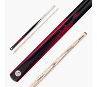 Kudos DIAMOND 57 Inch 2 Piece Centre Joint Matching Ash Grain Snooker Pool Cue - 9.5mm Tip SE22 (Red)